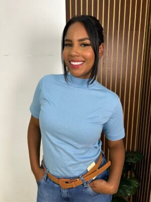 T-SHIRT Gola Alta  100% Algodão